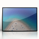 Large abstract wall art depicting a Sicilian landscape in muted earth tones on a framed acrylic.