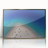 Acrylic print of Sicilian landscape in art deco style with muted gold tones, ideal for modern art wall decor.
