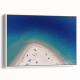 Vintage poster art of Sicilian landscape on extra large framed canvas, featuring vibrant colors against a black background.