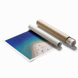 Extra large rolled print of a Sicilian landscape with vibrant floral foreground.