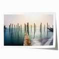 Venetian canal scene in muted watercolor tones on a large rolled canvas, suitable for art wall dining room.