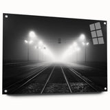 Acrylic print of a European landscape in muted earth tones, ideal for dining room decor.