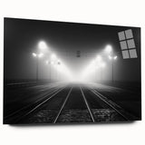 Large abstract wall art of a European scenery in Latvia, depicted in vibrant colors on acrylic glass.