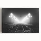 Black and white photograph of a European cityscape on stretched canvas, ideal for kitchen wall art or bedroom.