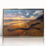 Art Deco poster of a European scenery in Lithuania, gold-framed acrylic, suitable as modern art wall decor for a nursery.