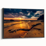 Black and white framed canvas of a vintage European landscape, ideal for bedroom wall decor.