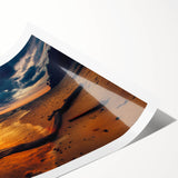 Extra large wall art featuring line art flowers in black on a white background, rolled print.