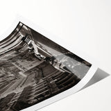 Extra large wall art featuring line art flowers in muted colors on a rolled print, ideal for large living room decor.