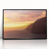 Large abstract wall art depicting a stylized European scenery, in muted earth tones on a framed acrylic.