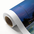 Art deco poster of Valencia landscape in muted earth tones on rolled canvas, ideal for nursery wall art.