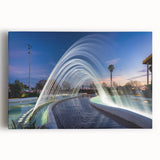 Black and white stretched canvas of Valencia scenery, ideal for kitchen wall art.