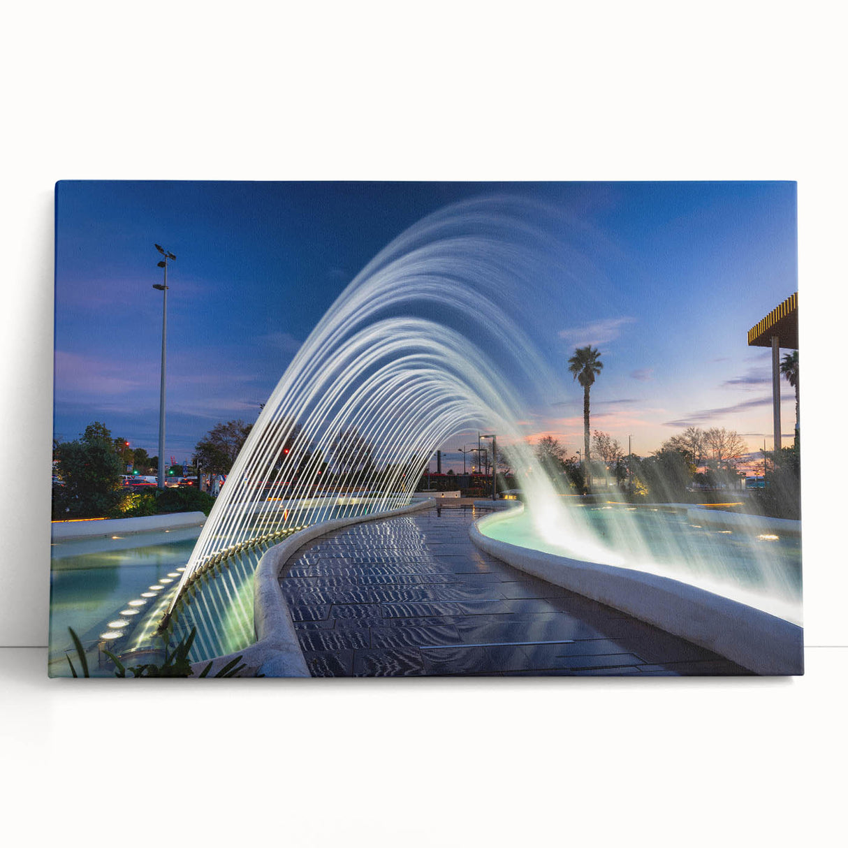 Black and white photograph of Valencia on stretched canvas, ideal for kitchen wall art or bedroom decor.