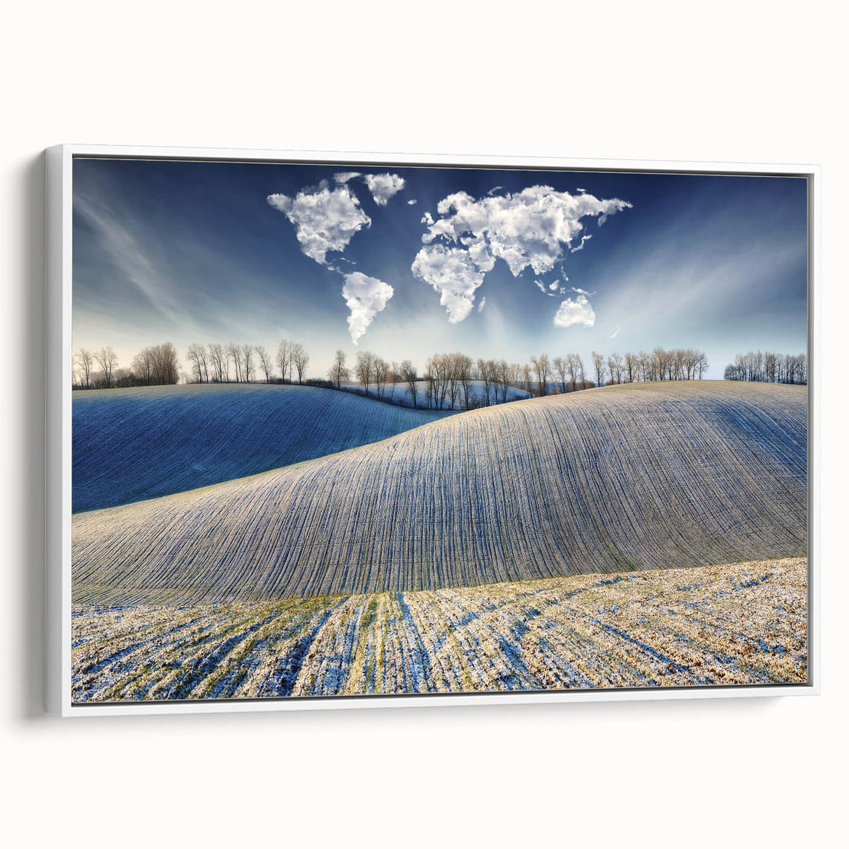 Vintage poster art of a scenic European landscape, with vibrant colors on a framed canvas, ideal for living room decor.