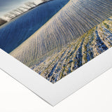 Art deco poster featuring a vibrant European cityscape on rolled canvas, ideal for dining room wall art.