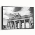 Black and white framed canvas of a vintage-style Vatican landscape, ideal for bedroom wall art.
