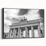Black and white framed canvas of a vintage-style Vatican landscape, ideal for bedroom wall art.