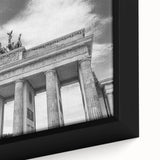 Close-up of a framed canvas featuring a textured depiction of the Vatican with a black background and colorful details.