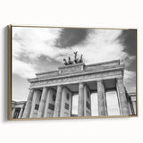 Framed canvas featuring a vintage-style landscape painting of the Vatican, with a gold frame, ideal for bedroom wall decor.