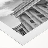 Art deco poster of the Vatican scenery in muted earth tones on rolled canvas, suitable for dining room decor.