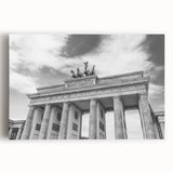 Black and white stretched canvas of the Vatican scenery, ideal for kitchen wall art.