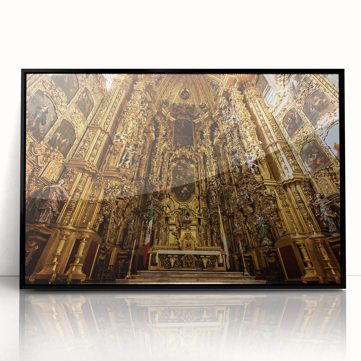 Large abstract wall art of Mexico City in muted earth tones on a framed acrylic panel, suitable for modern living room decor.