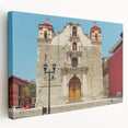 Large canvas print of a scenic Oaxaca landscape in rich earthy tones, ideal for kitchen wall art.