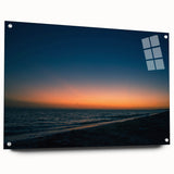 Acrylic print of Yucatan scenery in vibrant green and blue tones, suitable for bedroom or dining room decor.