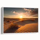 Vintage poster art of Dubai skyline in vibrant hues on a large framed canvas, suitable for living room decor.