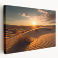 Large stretched canvas depicting the Dubai skyline in neutral earth tones, suitable for kitchen wall art.