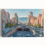 Black and white stretched canvas of Middle Eastern scenery, ideal for kitchen wall art.