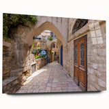 Acrylic print of Jerusalem scenery in muted earth tones, suitable for bedroom or dining room art.