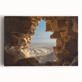 Black and white large canvas print of a Middle Eastern cityscape, ideal for kitchen wall art.