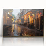 Framed acrylic print of Jordanian landscape in muted earth tones, ideal for modern art wall decor.