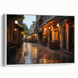 Vintage poster art of a Middle Eastern Jordanian landscape on extra large framed canvas, featuring vibrant.