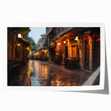 Extra large rolled print depicting a Jordanian landscape in pastel hues, ideal for art wall dining room.