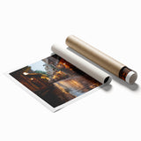 Extra large rolled print of a Jordanian landscape with muted earth tones, ideal for classy bathroom wall art.