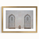 Extra large wall art for living room featuring a textured abstract print of Middle Eastern scenery in muted gold and beige…