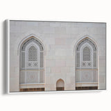 Vintage poster art of Oman scenery on framed canvas, featuring colorful art in extra large size, ideal for living room decor.