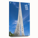 Acrylic print of a Middle Eastern Qatar scenery in muted earth tones, suitable for dining room decor.