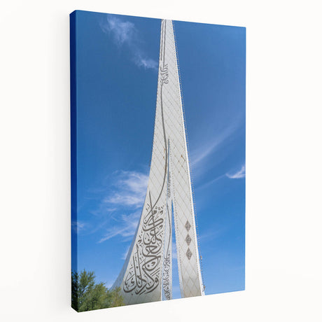 Large stretched canvas featuring a Middle Eastern Qatar scenery in earthy tones, ideal for kitchen wall art.