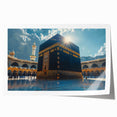 Extra large rolled print of a Saudi Arabian scenery in muted earth tones, ideal for art wall dining room.
