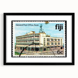 Extra large, textured abstract art print featuring vibrant, colorful swirls on a black framed canvas.