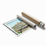 Extra large rolled print of Oceania, Fiji scenery with vibrant floral elements, ideal for classy bathroom wall art.