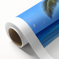 Art Deco poster of Tahiti scenery in pastel hues on rolled canvas, suitable for nursery wall art or dining room decor.