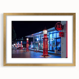 Abstract art print of Auckland's skyline in textured tones of blue and gray on a large framed canvas.