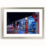 Textured art print of Auckland skyline in muted blue and gray tones on a framed canvas, suitable for bedroom decor.