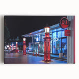 Black and white photograph of Auckland skyline on stretched canvas, ideal for kitchen wall art.