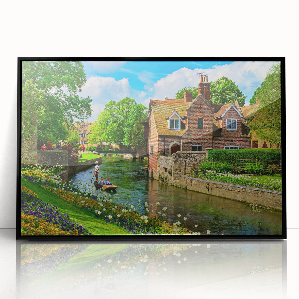 Large abstract wall art depicting the Canterbury, New Zealand scenery in muted gray tones on a framed acrylic.