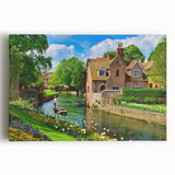Black and white large art print of Canterbury, New Zealand scenery on stretched canvas, ideal for kitchen wall art.