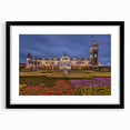 Extra large abstract art print of Otago, New Zealand, in vibrant colorful textures on a black framed canvas.